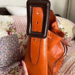 Orange bag made in Italy